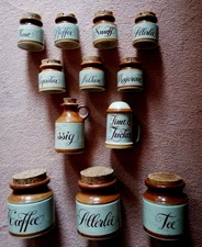 SMF Schramberg Keramik Vorratsdosen Set  12 tlg.mit Korkdeckel