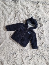 Teddyjacke blau mit Ohren  Gr. 62 Jacke Strickjacke Baby Jungen Fleece