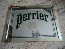 Deko Spiegel - franz. Bistro Wanddeko - echt Metallrahmen Perrier  33 cm x 45 cm