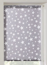 Klemmfix Rollo Sterne grau Klemmrollo Thermo Sonnenschutzrollo 45-100 cm breit