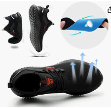 Neue Sicherheitsschuhe für Männer Frauen Stahlkappe Trainer Leichte Arbeitsschuh