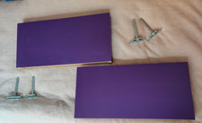 2 Wandregale Lila MDF-Wandboard Schweberegal Hängeregal Freistehend DVD CD 