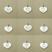 graviert herz charme split ring, sterlingsilber, custom schmuck gravur!