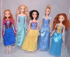 5x Disney Princess Puppen Schneewittchen Cinderella Merida Anna Elsa 2012 Mattel xa15