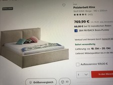 Polsterbett „Kinx“ 140x200cm , neuwertig