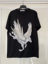 Givenchy Pegasus Herren T-Shirt Print Logo Kurzarm NP 450€ Gr S