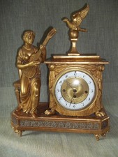 antike Wiener Uhr-Tischuhr-Kaminuhr-Empire Uhr-Pendule 1/4Std.Schlag um1800