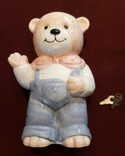 Niedliche Spardose - Teddybär - Bärchen - Keramik - abschliessbar - 20 cm