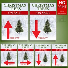 Weihnachten Weihnachten SHOP BÄUME ZUM VERKAUF HIER Wegbeschreibung Geschäftsschilder A3 A2 A1