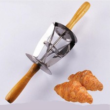 Edelstahl Croissant Nudelholz Roller Schneider Teig Croissant Backen Werkzeug T