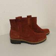 ecco Boots 39 echt Leder Stiefel Stiefelette Nubuk Rost Braun Rot Profil Plateau