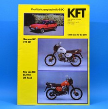 DDR KfT Kraftfahrzeugtechnik 6/1990 MZ ETZ 150 301 Simson SR 50 VW Polo GT L