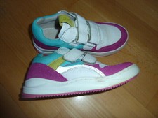 Tolle "FRODDO" Sneaker-Klett ,Glitzer ,weiß -pink-türkis, Gr. 31 Wenig getr