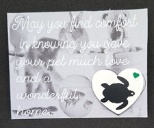 Aufbewahrungskarte, Verlust eines Haustieres, Komfort, sentimental + Holzkühlschrank Magnetherz