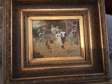  Viktorianischer Stil verzierter goldener Bilderrahmen. Schwerer Artikel. 