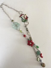 Halskette Kette Fliegenpilz Gartenzwerg Halskette Blumen silber NEU Fairytales