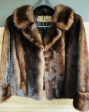 Nerzjacke Bolero dunkelbraun, echt Pelz Mink Hopka, Gr.40
