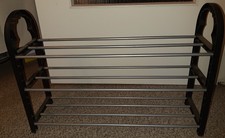 Schuhablage Schuh Regal Schrank  3 Ebene für 12 Paare Schuhe Schwarz 