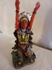 Indianer Figur - Stehend - Sonnengebet - betend - 310gr. - Western Indianer Deko