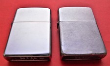 2 Zippo Gravur Chrom Sturmfeuerzeug aus Sammlung