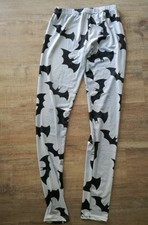 Damen Leggins weiß batman Mädchen einheitsgröße ausgefallen Sport Freizeit