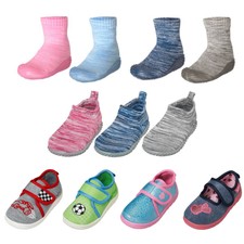 Playshoes Kinder Hausschuhe Klett Strick Kita Schuhe Gr. 18/19 - 30/31