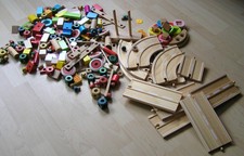 Riesen - KONVOLUT Holzspielzeug*Klötze*Baumaterial*Autobahn* Über 200 Teile- 4kg