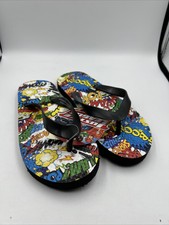 George Asda Justice League Flip Flops Schwarz Größe UK 1 EU 33