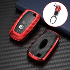 TPU Schlüsselhülle Fernbedienung Cover Schutz für Ford Mustang Focus Fiesta Rot