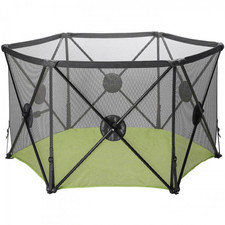 Callowesse Laufstall Pop Up and Play mit Sicherungsschloss und gepolsterten Schutzvorrichtungen