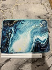 Mosiso- Laptoptasche / Laptophülle - Bis zu 15 Zoll - Wie Neu - Blau / Marmor