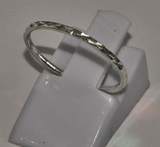 massiv Sterling Silber 925 Stapelring Beisteckring facettiert dünn und zierlich