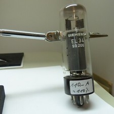1x EL34 Mullard XF2 B9B3 Blackburn O-Getter 6CA7  testet Tube Röhre Valvola 01