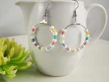 bunte creolen Ohrringe Vintage Ohrschmuck Geschenk Damen Frauen Boho Hippie