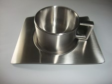 Edelstahltassen /Untertassen 3x  wie neu