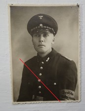 Foto alt Wk2 Soldat Uniform Portrait Armbinde Wehrmacht Koppel Mütze Fahrer Bild