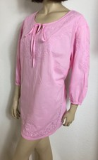 ⭐ Damen Tunika Bluse Longshirt Top 50 XL 3/4-Arm bestrickt Rosa neuwertig!