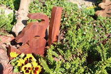 Gartendeko Katze- Shabby-Deko Rustikal aus Mahagoni ca.28 cm hoch Geschenk