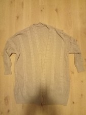 Strickjacke,Neu!Beige,Gr.44, ohne Etikett,Grobstrick,besch,beige,sand