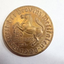 50 Mio. Mark Notgeld Westfalen vom Stein, 1923                 41/54