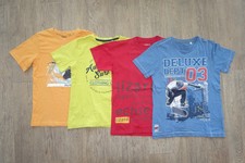 4 T-Shirts Gr 134 140 146 orange + gelb Yigga rot Jako-O Lizard Echse blau C&A