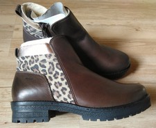 tolle Boots/ Stiefelette v. Marc Shoes, braun, Leo, Leder, Gr 41, neu