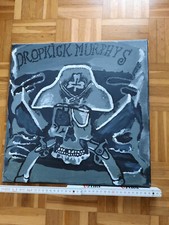 kunst bild selbst gemalt auf leinwand acrylfarben - dropkick murphys - rarität
