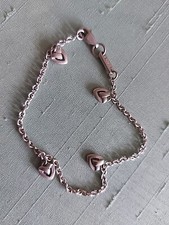 Esprit 925er Silber Schmuck Armband mit Filigran Herzen 18,5cm 4 Herzen Deko Top