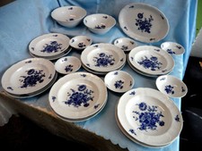 21teiliges Speiseservice, Porzellan "Wien" blau, Seltmann Weiden W. Germany 