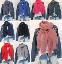 XXL  Tuch Schal  Fransen Weich Sommer Herbst Halstuch UNI  Neu 2022- 200x100