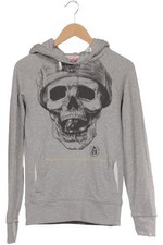 Yakuza Kapuzenpullover Damen Hoodie Kapuzensweater Gr. S Baumwolle grau #04ed2ab