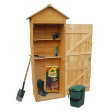 B Ware / HOLZ Gerätehaus Geräteschuppen Gartenschrank Geräteschrank Gartenhaus 5