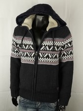  ANGELO LITRICO HERREN KAPUZEN STRICK JACKE SWEATJACKE NORWEGER KNIT TEDDY RAW M