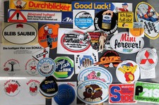 30  WerbeAufkleber  - Motorsport, Röhrl, Stuck,  Volvo, Mazda,  Sticker Konvolut